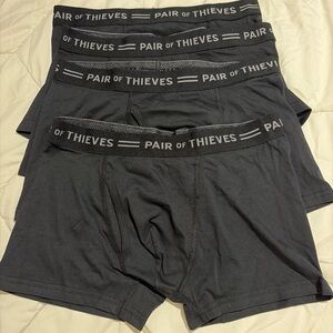 Pair of Thieves 4 Black Men's Boxer Briefs Medium
